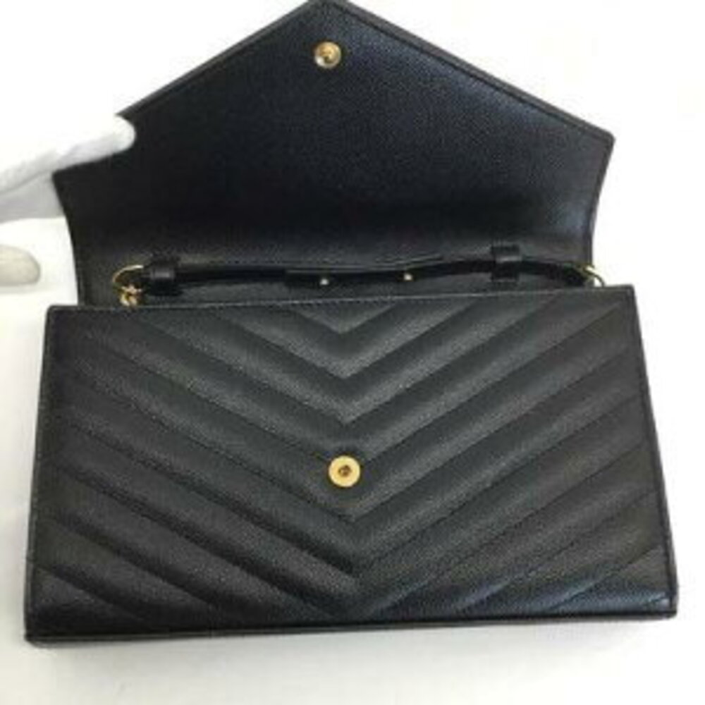 SAINT LAURENT Chain Shoulder Bag Black Leather - Picture 11 of 15